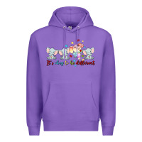 Purple it's okay to be different Premium Hoodie - MaliasSmallBusiness