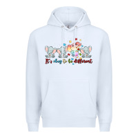 White it's okay to be different Premium Hoodie - MaliasSmallBusiness