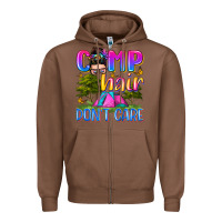 Chestnut camp hair don't care Zipper Hoodie - Zillion Design Studio