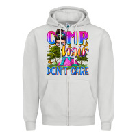 Dove Grey camp hair don't care Zipper Hoodie - Zillion Design Studio