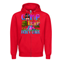 Red camp hair don't care Zipper Hoodie - Zillion Design Studio