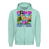 Seafoam camp hair don't care Zipper Hoodie - Zillion Design Studio