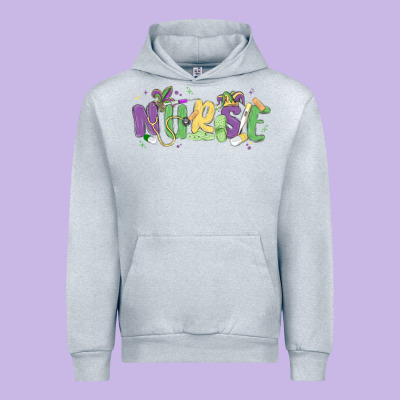 Nurse Mardi Gras Urban Hoodie Designed By Maliassmallbusiness