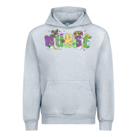 Heather Grey nurse mardi gras Urban Hoodie - MaliasSmallBusiness