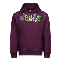 Mauve Wine nurse mardi gras Urban Hoodie - MaliasSmallBusiness