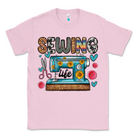 Bubblegum Pink sewing life Classic Tee - Zillion Design Studio