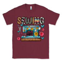 Burgundy sewing life Classic Tee - Zillion Design Studio