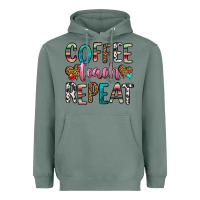 Sage coffee teach repeat Heavyweight Hoodie - HRA Design Shop
