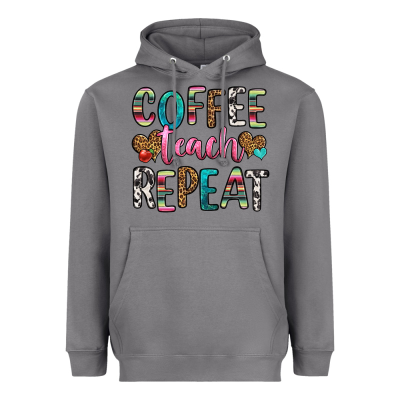 Coffee Teach Repeat Heavyweight Hoodie by HRA Design Shop | Teevron