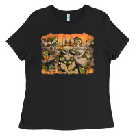 Black camouflage bunny background Ladies Tee - BarkalooDesign