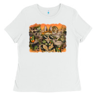 White camouflage bunny background Ladies Tee - BarkalooDesign