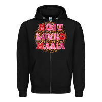 Black most loved mama Zipper Hoodie - texasbilliewilder