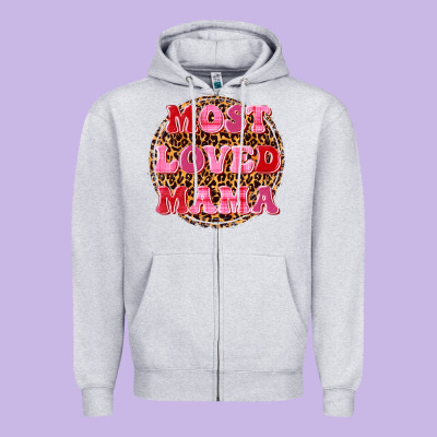Most Loved Mama Zipper Hoodie Designed By Texasbilliewilder