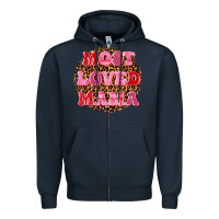 Navy most loved mama Zipper Hoodie - texasbilliewilder