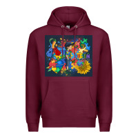 Burgundy autism awareness Premium Hoodie - MaliasSmallBusiness