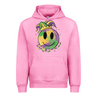 Fuchsia Pink smiley face mardi gras Urban Hoodie - MaliasSmallBusiness