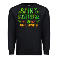Black saint patrick university Premium Sweatshirt - Artiststas