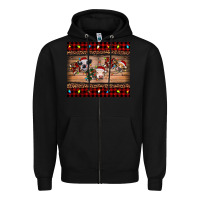 Black hohoho christmas cows Zipper Hoodie - RanaPortraitStore