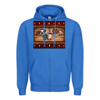 True Royal hohoho christmas cows Zipper Hoodie - RanaPortraitStore