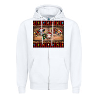 White hohoho christmas cows Zipper Hoodie - RanaPortraitStore