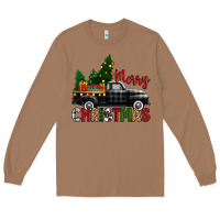 Merry Christmas With Black Truck Long Sleeve Tee | Teevron