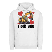 Pigment Lunar Rock i dig you valentines excavator Urban Hoodie - MaliasSmallBusiness