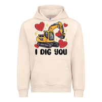 Sandshell i dig you valentines excavator Urban Hoodie - MaliasSmallBusiness
