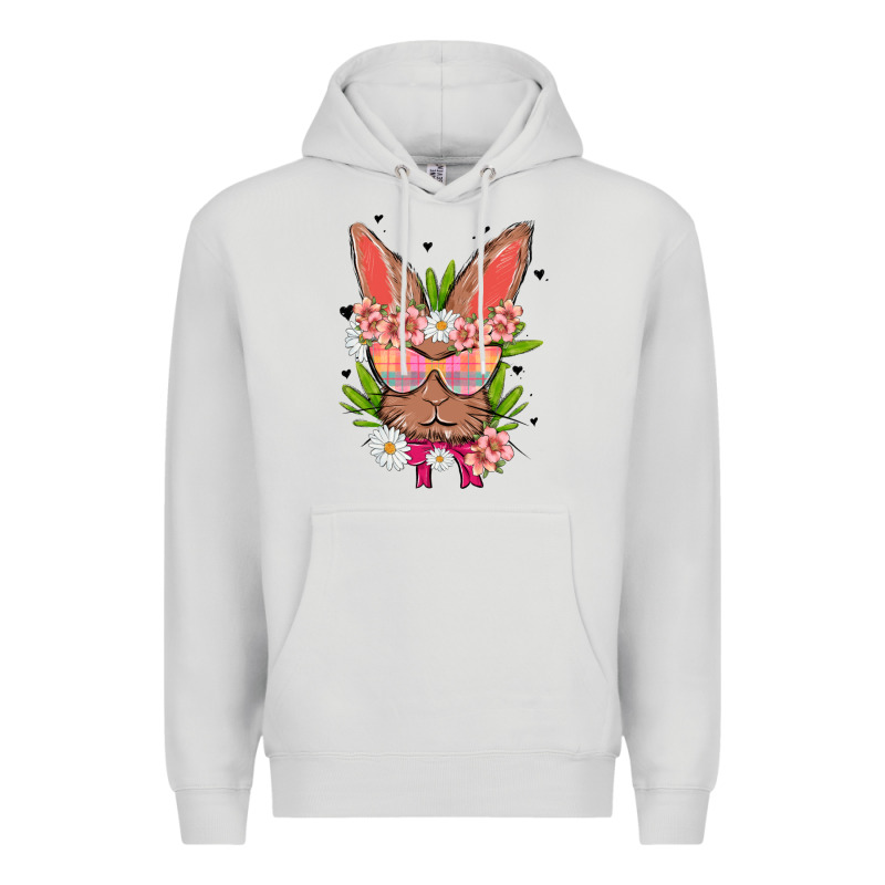 Bunny With Floral Premium Hoodie by MaliasSmallBusiness | Teevron