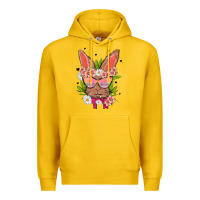 Lemon bunny with floral Premium Hoodie - MaliasSmallBusiness