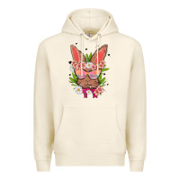Tofu bunny with floral Premium Hoodie - MaliasSmallBusiness