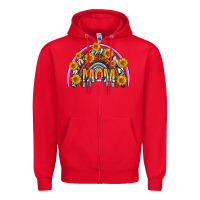 Red mom with sunflower rainbow mothers day Zipper Hoodie - texasbilliewilder