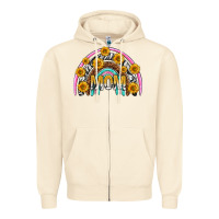 Sandshell mom with sunflower rainbow mothers day Zipper Hoodie - texasbilliewilder