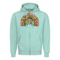 Seafoam mom with sunflower rainbow mothers day Zipper Hoodie - texasbilliewilder