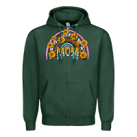 Sports Green mom with sunflower rainbow mothers day Zipper Hoodie - texasbilliewilder