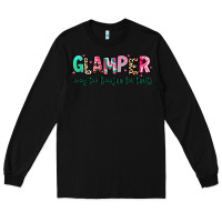 Black glamper way too boujee for tents Long Sleeve Tee - RanaPortraitStore