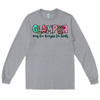 Heather Grey glamper way too boujee for tents Long Sleeve Tee - RanaPortraitStore