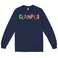 Navy glamper way too boujee for tents Long Sleeve Tee - RanaPortraitStore