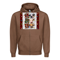 Chestnut ho ho ho christmas cow Zipper Hoodie - RanaPortraitStore