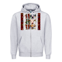 Heather Grey ho ho ho christmas cow Zipper Hoodie - RanaPortraitStore