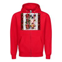 Red ho ho ho christmas cow Zipper Hoodie - RanaPortraitStore
