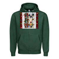 Sports Green ho ho ho christmas cow Zipper Hoodie - RanaPortraitStore