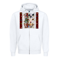 White ho ho ho christmas cow Zipper Hoodie - RanaPortraitStore