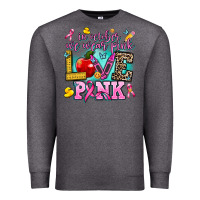 Charcoal Heather in october we wear pink love pink Premium Sweatshirt - AdoDesignShop