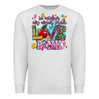 Oatmeal Heather in october we wear pink love pink Premium Sweatshirt - AdoDesignShop