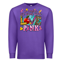 Purple in october we wear pink love pink Premium Sweatshirt - AdoDesignShop