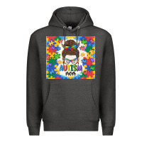 Charcoal Heather autism mom Premium Hoodie - MaliasSmallBusiness