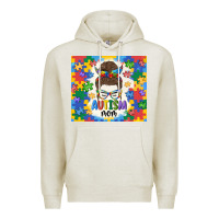 Oatmeal Heather autism mom Premium Hoodie - MaliasSmallBusiness