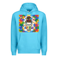 Ocean Blue autism mom Premium Hoodie - MaliasSmallBusiness