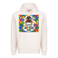 Pale Pink autism mom Premium Hoodie - MaliasSmallBusiness