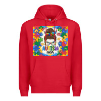 Red autism mom Premium Hoodie - MaliasSmallBusiness